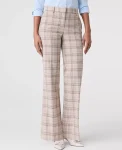 Ann Taylor Petite Pants|The Petite Jayne Trouser In Plaid - Curvy Fit Tan/Navy Plaid