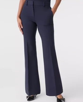 Ann Taylor Petite Pants|The Petite Jayne Trouser In Ponte &mdash; Curvy Fit Night Sky