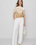 Ann Taylor Petite Pants|The Petite Modern Wide Leg Trouser Winter White