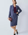 Ann Taylor Petite Skirts|Petite Suits|The Petite Pencil Skirt In Plaid Blue Plaid Multi