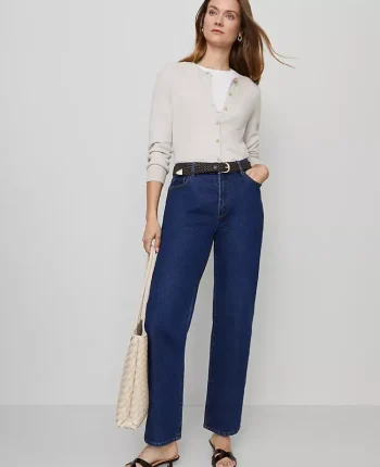 Ann Taylor Petite Jeans|The Petite Perfect Straight Jean Vintage Dark Wash