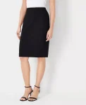 Ann Taylor Petite Skirts|Petite Suits|The Petite Seamed Pencil Skirt In Seasonless Stretch Core Black