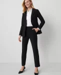 Ann Taylor Petite Pants|Petite Suits|The Petite Side Zip Ankle Pant In Bi-Stretch Black
