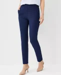 Ann Taylor Petite Pants|Petite Suits|The Petite Side Zip Ankle Pant In Bi-Stretch Pure Sapphire