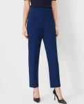 Ann Taylor Petite Pants|Petite Suits|The Petite Side Zip Ankle Pant In Fluid Crepe Pure Sapphire