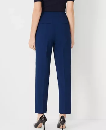 Ann Taylor Petite Pants|Petite Suits|The Petite Side Zip Ankle Pant In Fluid Crepe Pure Sapphire