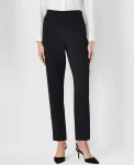 Ann Taylor Petite Pants|Petite Suits|The Petite Side Zip Ankle Pant In Fluid Crepe - Curvy Fit Black