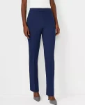 Ann Taylor Petite Pants|Petite Suits|The Petite Side Zip Straight Pant In Bi-Stretch Pure Sapphire
