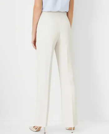 Ann Taylor Petite Pants|Petite Suits|The Petite Side Zip Trouser In Fluid Crepe Ivory Whisper