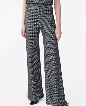 Ann Taylor Petite Pants|New Petite Styles|The Petite Side Zip Wide-Leg Pant In Plaid Black