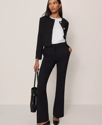 Ann Taylor Suits|Suits|The Petite Skinny Flare Pant In Ponte Black