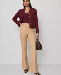 Ann Taylor Pants|Petite Pants|The Petite Slim Flare Trouser In Bi-Stretch Cafe Au Lait