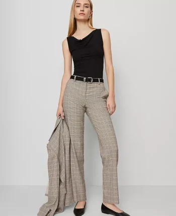 Ann Taylor Petite Pants|Petite Suits|The Petite Straight Pant In Plaid Copper/Cream Multi