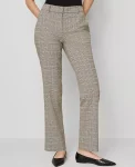 Ann Taylor Petite Pants|Petite Suits|The Petite Straight Pant In Plaid &mdash; Curvy Fit Copper/Cream Multi