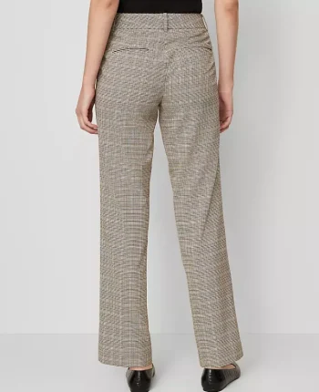 Ann Taylor Petite Pants|Petite Suits|The Petite Straight Pant In Plaid &mdash; Curvy Fit Copper/Cream Multi