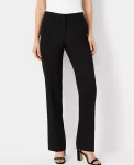 Ann Taylor Petite Pants|Petite Suits|The Petite Straight Pant In Seasonless Stretch Core Black