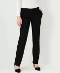 Ann Taylor Petite Pants|Petite Suits|The Petite Straight Pant In Seasonless Stretch Core Black