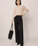 Ann Taylor Pants|Petite Pants|The Petite Tailored Wide Leg Trouser Black