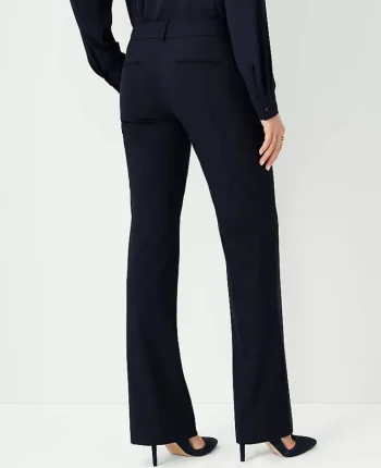 Ann Taylor Petite Pants|Petite Suits|The Petite Trouser In Seasonless Stretch - Curvy Fit Perfect Navy