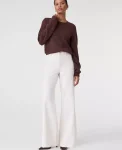 Ann Taylor Petite Jeans|The Petite Wide-Leg Jean Ivory