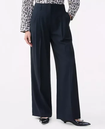 Ann Taylor Pants|The Pleated Wide-Leg Pant Black