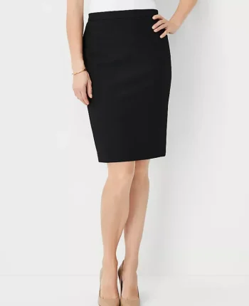 Ann Taylor Skirts|Suits|The Seamed Pencil Skirt In Bi-Stretch - Curvy Fit Black