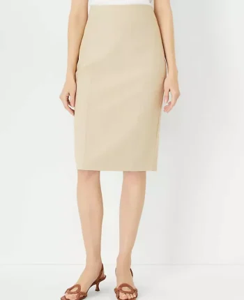 Ann Taylor Skirts|Suits|The Seamed Pencil Skirt In Bi-Stretch Toasted Oat