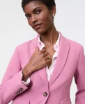 Ann Taylor Suits|Suits|The Shorter One Button Blazer In Fluid Crepe Smokey Rose