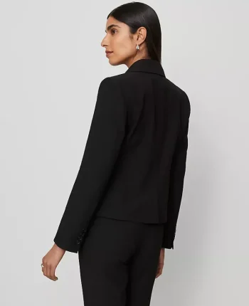 Ann Taylor Jackets And Blazers|Suits|The Shorter Two Button Blazer In Bi-Stretch Black