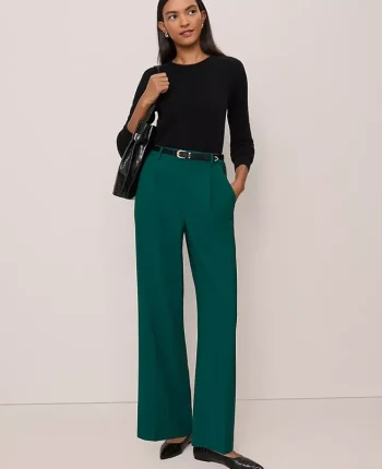 Ann Taylor Pants|The Side Button Wide Leg Pant Night Garden