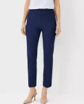 Ann Taylor Suits|Suits|The Side Zip Ankle Pant In Bi-Stretch - Curvy Fit Pure Sapphire