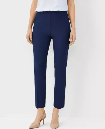 Ann Taylor Suits|Suits|The Side Zip Ankle Pant In Bi-Stretch - Curvy Fit Pure Sapphire