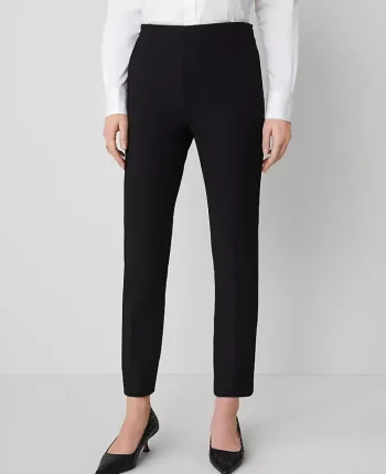 Ann Taylor Suits|Suits|The Side Zip Ankle Pant In Bi-Stretch Black