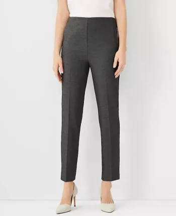 Ann Taylor Suits|Suits|The Side Zip Ankle Pant In Bi-Stretch Dark Grey