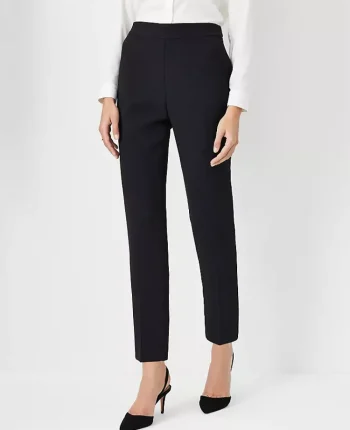Ann Taylor Suits|Suits|The Side Zip Ankle Pant In Fluid Crepe Black