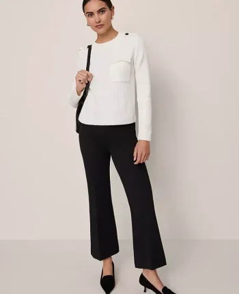 Ann Taylor Pants|The Side Zip Flare Pant Black