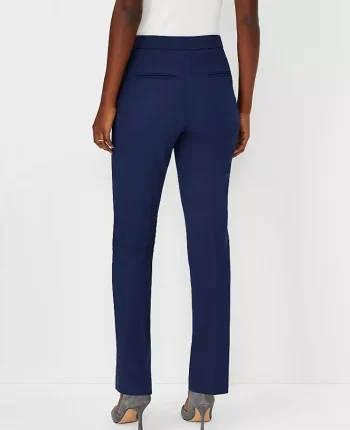 Ann Taylor Suits|Suits|The Side Zip Straight Pant In Bi-Stretch Pure Sapphire