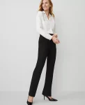 Ann Taylor Suits|Suits|The Side Zip Straight Pant In Bi-Stretch Black