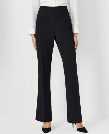 Ann Taylor Suits|Suits|The Side Zip Trouser In Fluid Crepe - Curvy Fit Black