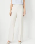 Ann Taylor Suits|Suits|The Side Zip Trouser In Fluid Crepe Ivory Whisper