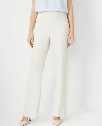 Ann Taylor Suits|Suits|The Side Zip Trouser In Fluid Crepe Ivory Whisper