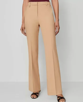 Ann Taylor Pants|The Slim Flare Trouser In Bi-Stretch - Curvy Fit Cafe Au Lait