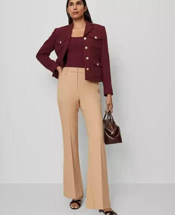Ann Taylor Pants|The Slim Flare Trouser In Bi-Stretch Cafe Au Lait