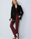 Ann Taylor Pants|The Sophia Pant In Plaid Iconic Red