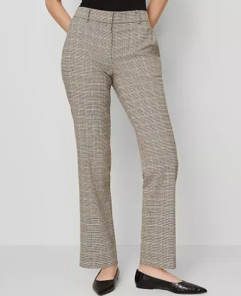 Ann Taylor Suits|Suits|The Straight Pant In Plaid &mdash; Curvy Fit Copper/Cream Multi