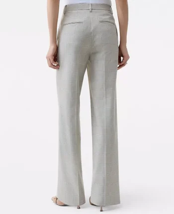 Ann Taylor Suits|Suits|The Straight Trouser In Plaid  &mdash; Curvy Fit Tan/Blue Combo