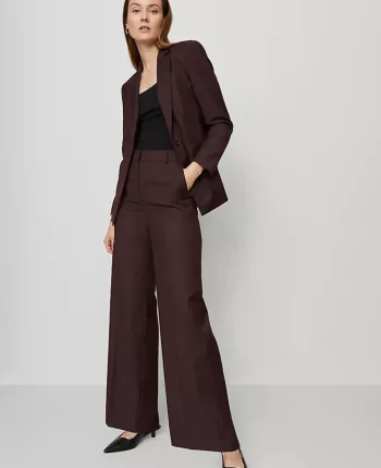 Ann Taylor Suits|Suits|The Wide Leg Pant Classic Burgundy