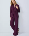 Ann Taylor Suits|Suits|The Wide Leg Pant In Fluid Crepe Winter Bloom