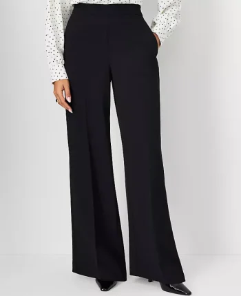 Ann Taylor Suits|Suits|The Wide Leg Pant In Fluid Crepe Black