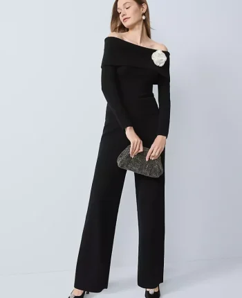 Ann Taylor Pants|The Wide Leg Sweater Pant Black